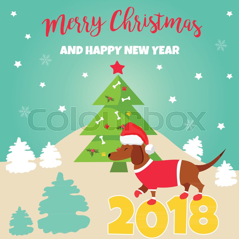 holiday dachshund and winter scene perfect for the year of the dog 2018 new year and christmas background stock vector colourbox - The Year Of The Perfect Christmas Tree holiday dachshund and winter scene perfect for the year of the dog 2018 new year and christmas background stock vector colourbox - The Year Of The Perfect Christmas Tree