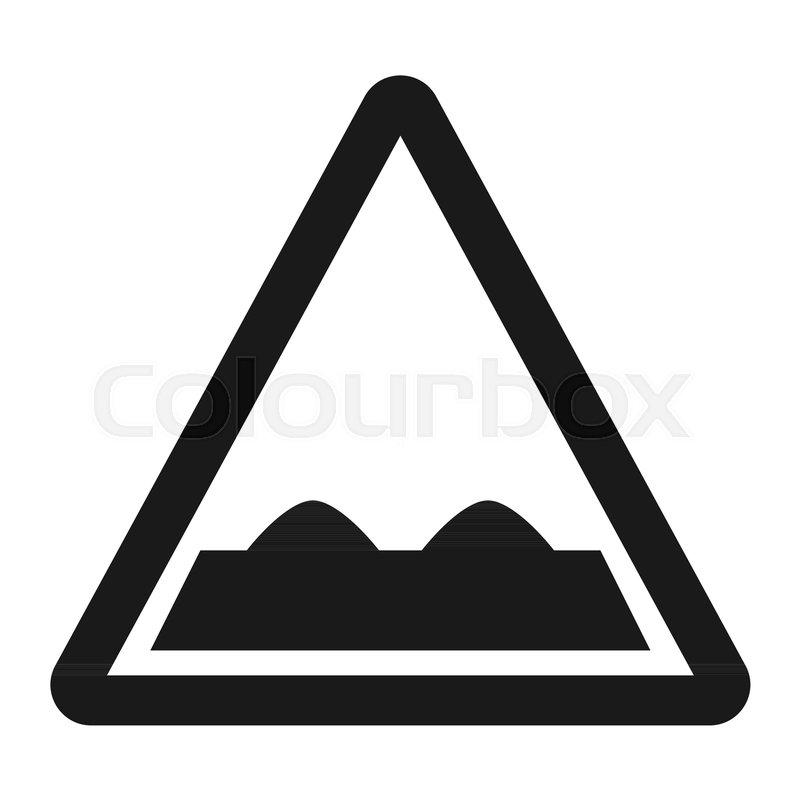 Rough road sign line icon, Traffic and ... | Stock-Vektor | Colourbox