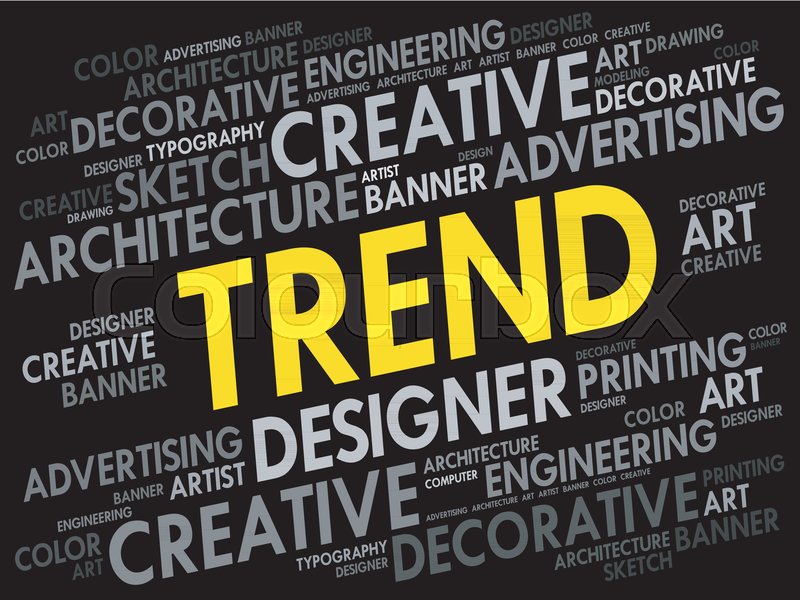 TREND word cloud, creative business Stock vector Colourbox