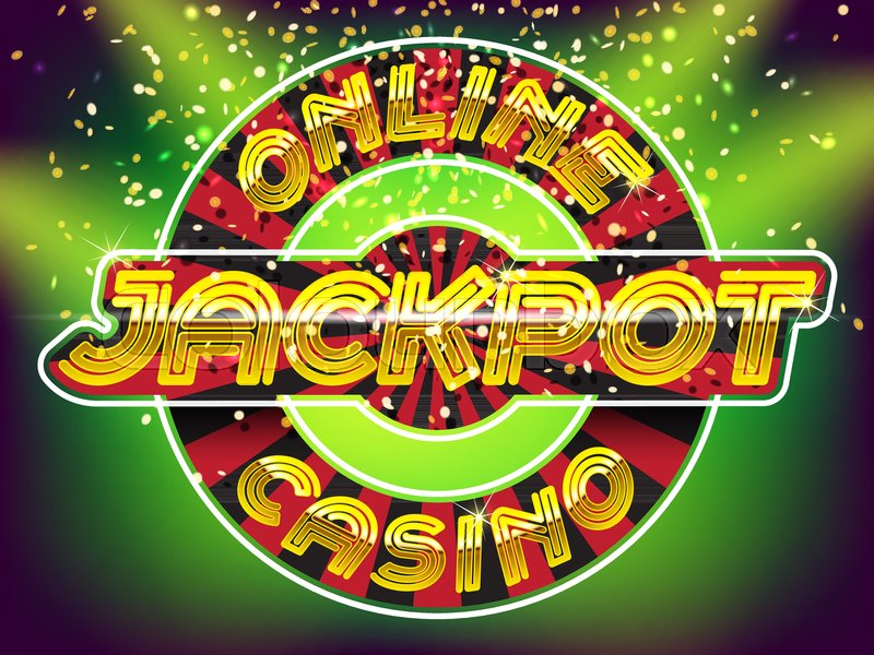 Online casino jackpot lettering. Gold ... | Stock vector | Colourbox