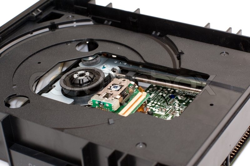 Internal structure of the DVD drive unit | Stock Photo | Colourbox