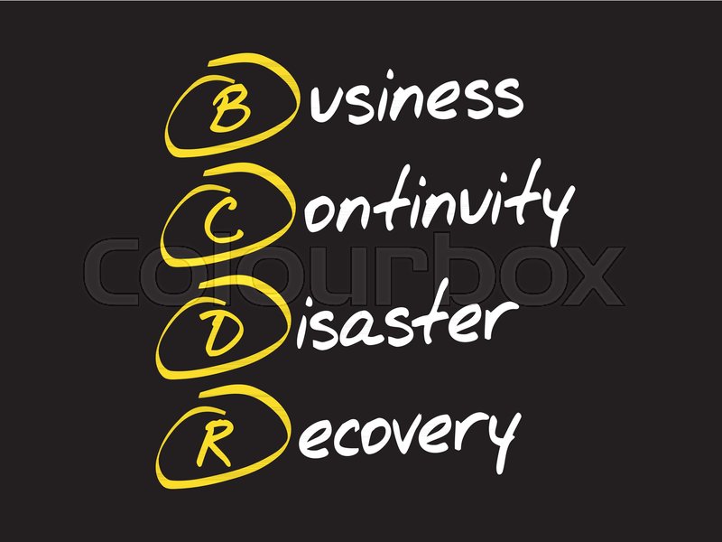 BCDR - Business Continuity Disaster ... | Stock vector | Colourbox
