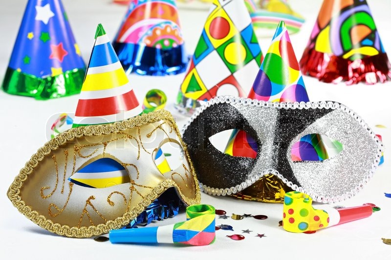 Party accessories for New Eve, birthday party or carnival | Stock image | Colourbox