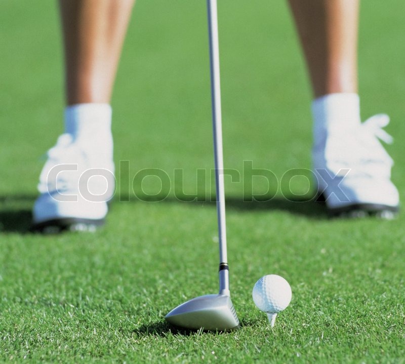 Ein Golfschläger auf einem Golfplatz Stock Bild Colourbox Ein Golfschläger auf einem Golfplatz Stock Bild Colourbox