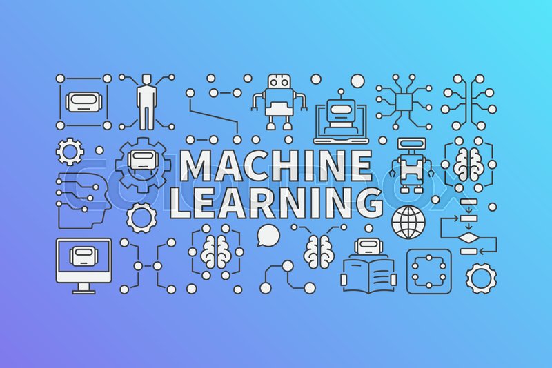 Vector Machine learning creative Stock vector Colourbox