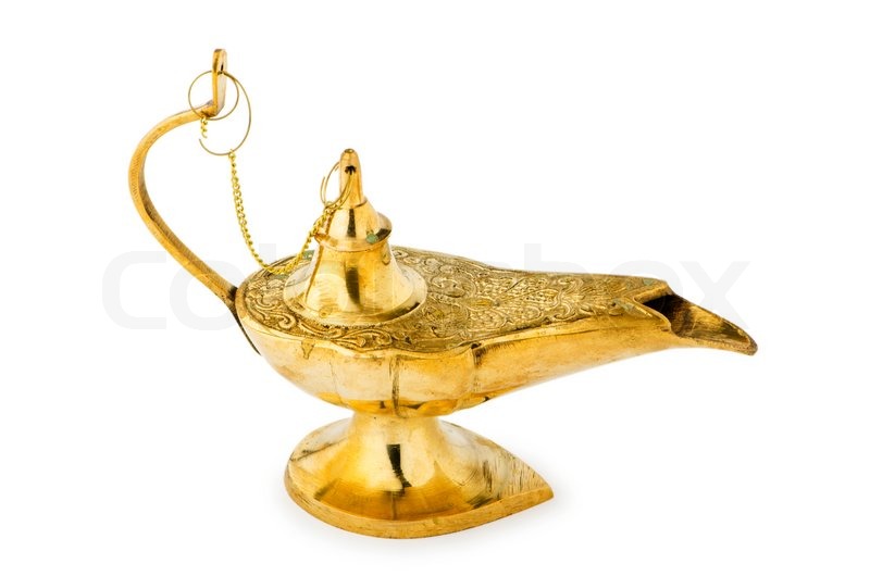 Ancient lamp isolated on the white | Stock image | Colourbox