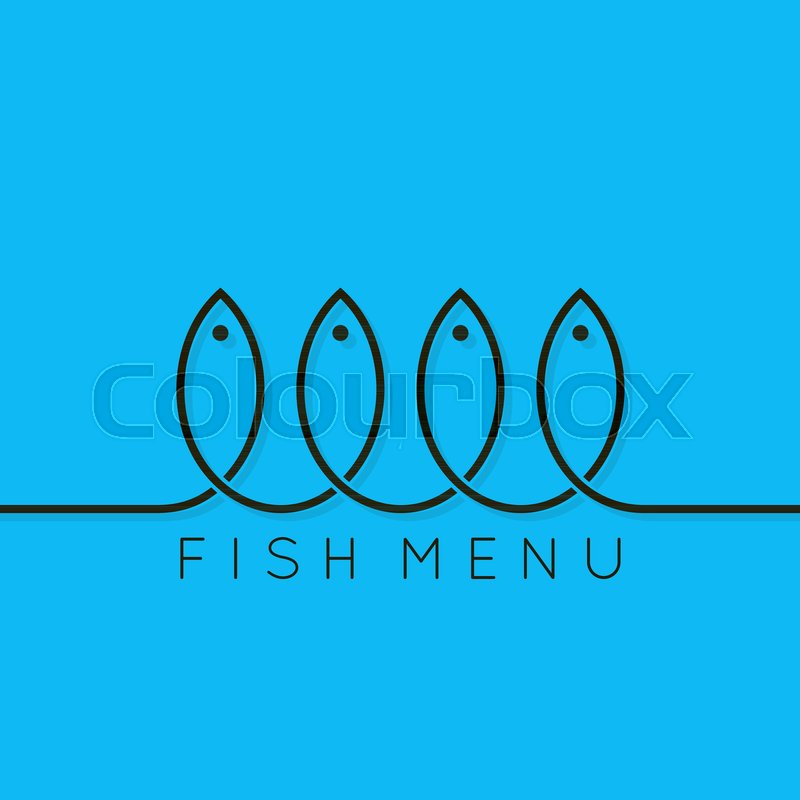 Fish menu concept design background 10 ... | Stock vector | Colourbox