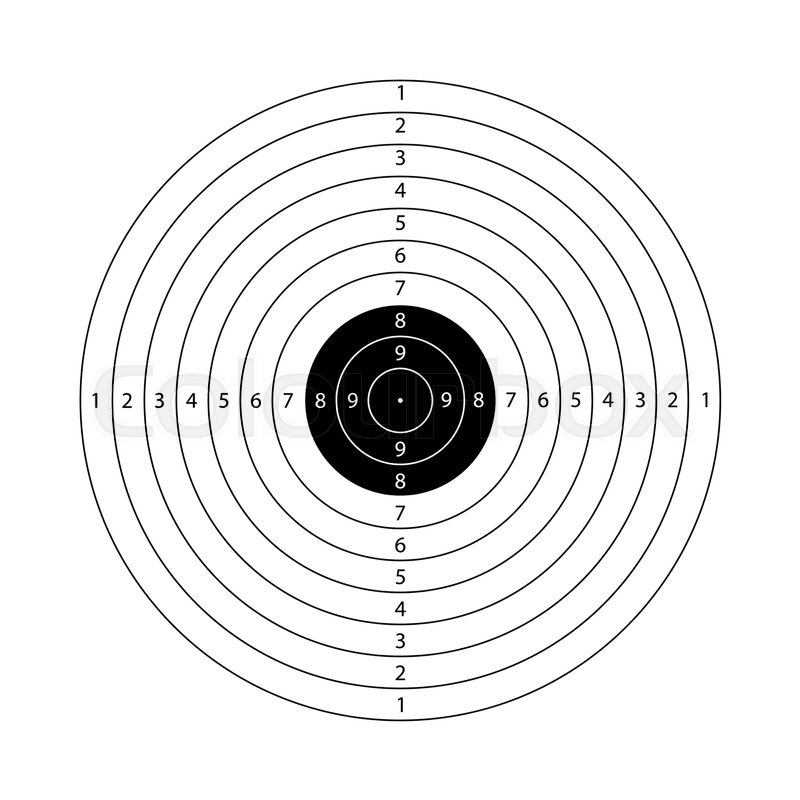 blank template for sport target stock vector colourbox target template