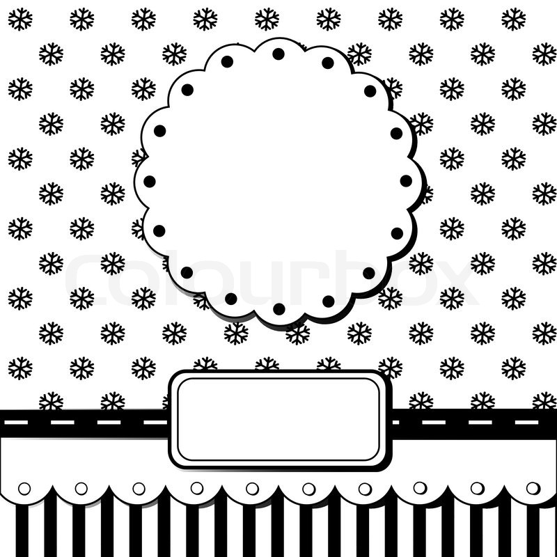 scrap template of pretty christmas vintage design with blank space