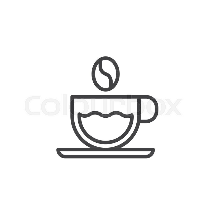 Coffee Cup And Bean Line Icon Outline Vector Sign Linear Style Pictogram Isolated On White Symbol Logo Illustration Coffee Cup And Bean Line Icon Outline Vector Sign Linear Style Pictogram Isolated On White Symbol Logo Illustration
