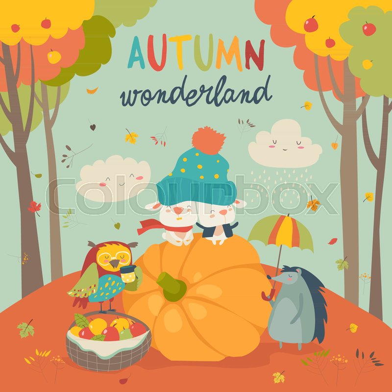 hello autumn background with