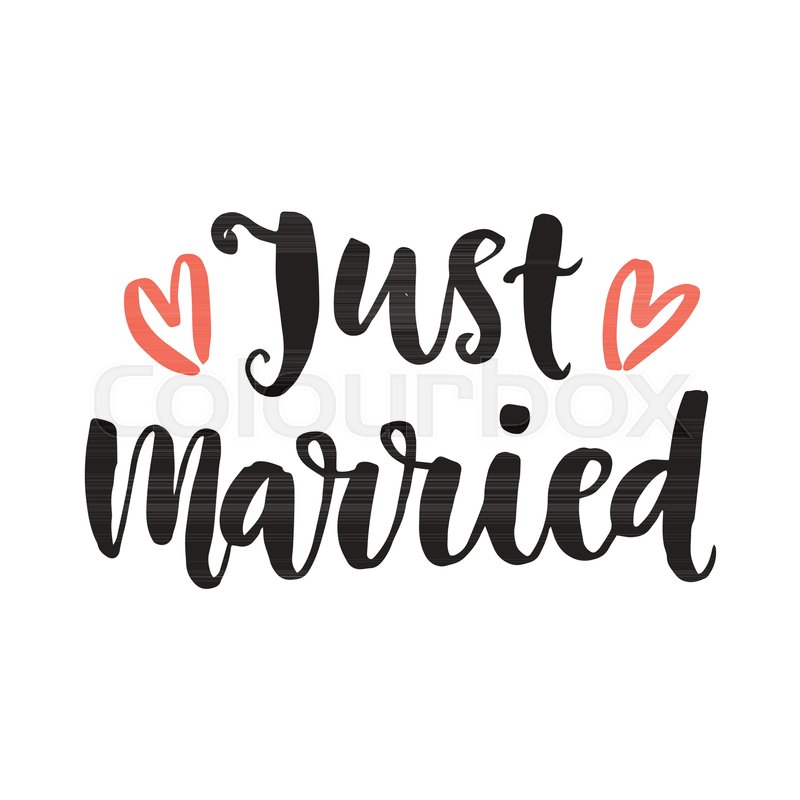Just married. Wedding day invitations Stock vector Colourbox