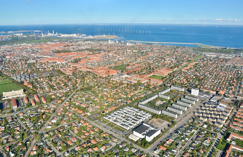 Amager set fra luften Stock foto Colourbox