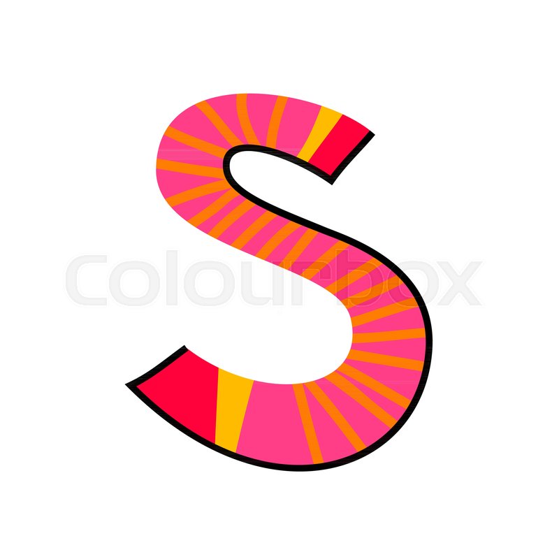 letter s from english alphabet colorful logo template in modern