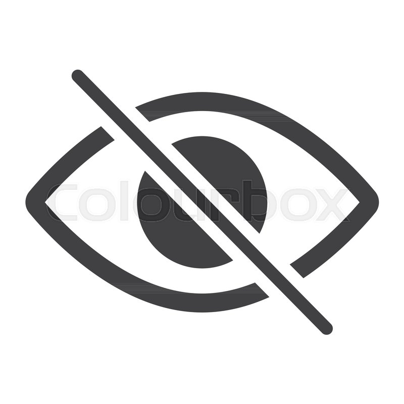 Do not spy glyph icon, web and mobile, ... | Stock-Vektor | Colourbox