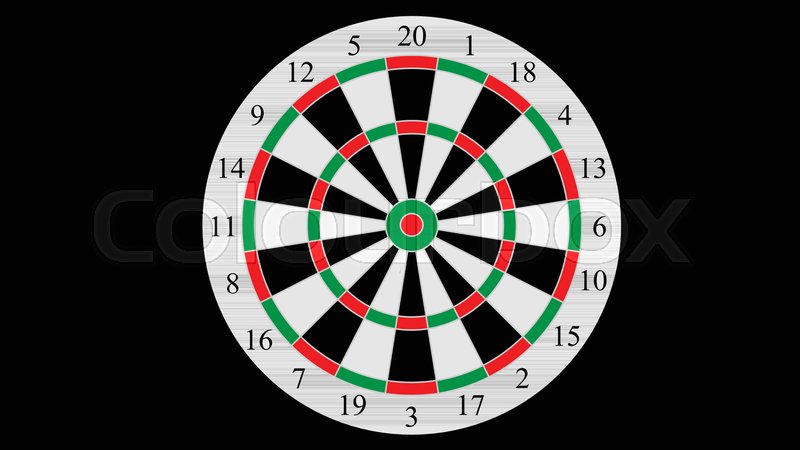 Vector dart board | Stock vector | Colourbox