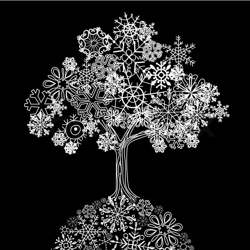 Snow tree | Stock vector | Colourbox