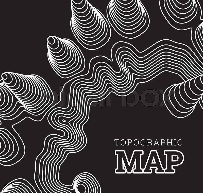 Topographical map of the locality, | Stock vector | Colourbox