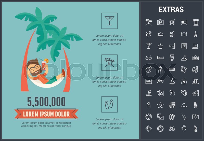 travel infographic template elements stock vector colourbox holiday infographic template