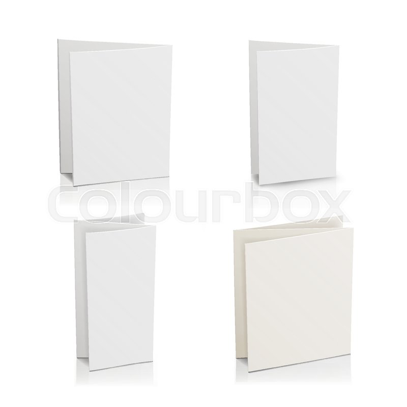 blank folder white brochure
