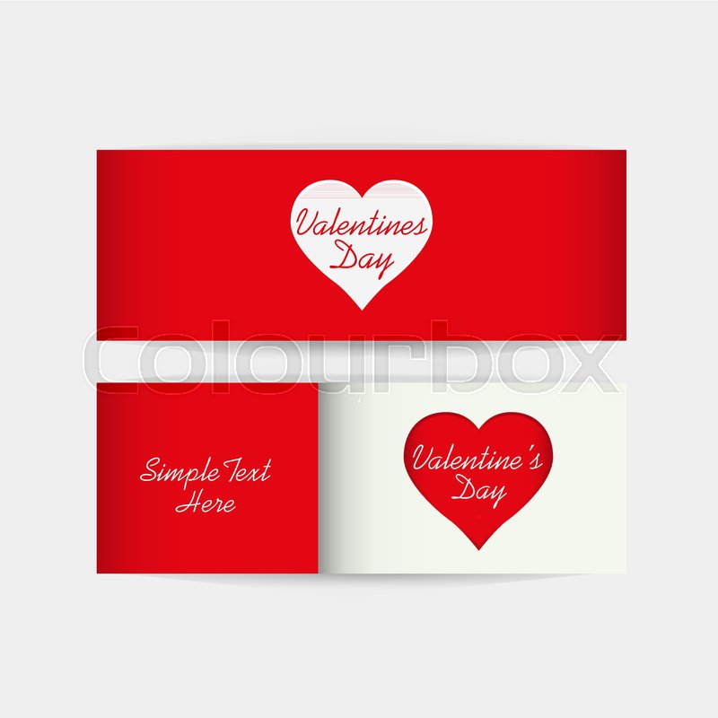 Valentines Day Gift Cards Set on a ... | Stock vector | Colourbox