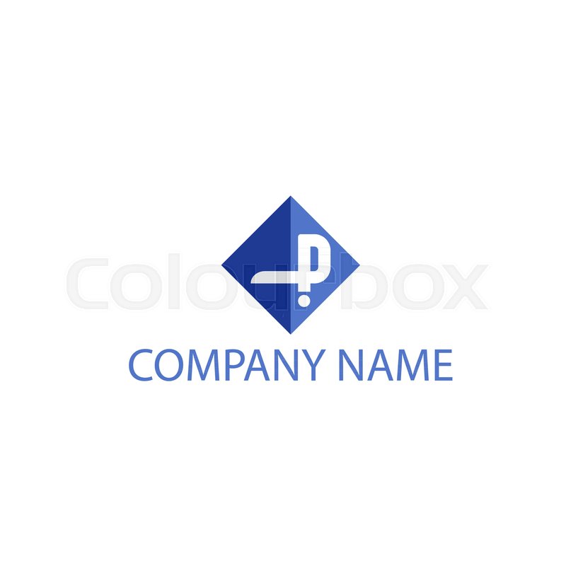 Triangle Simple Style P Logo, Vector, | Stock vector | Colourbox
