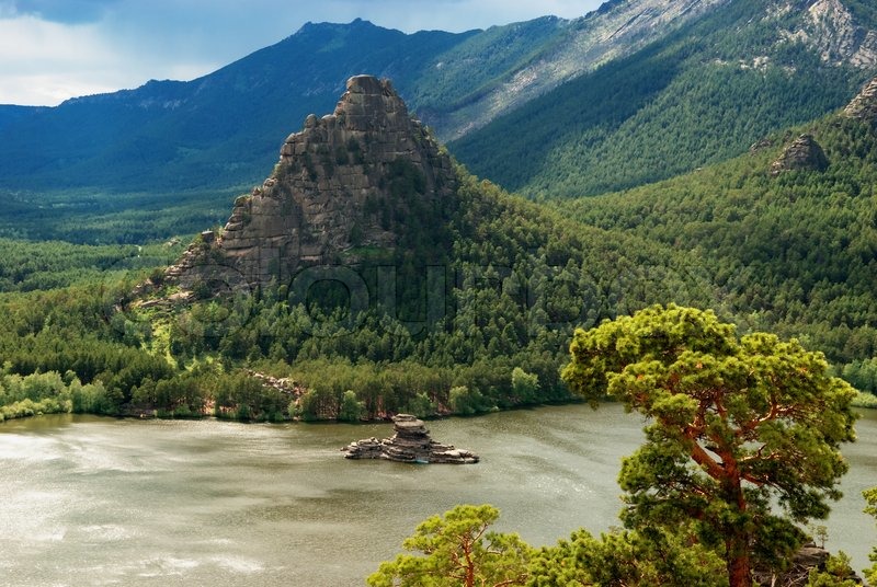 Bootsklasse Park Burabay Borowoje, Stock Bild Colourbox