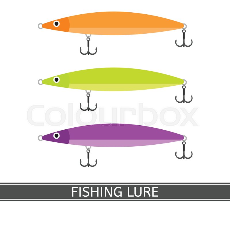 Vector illustration of fishing lure | Stock vector | Colourbox
