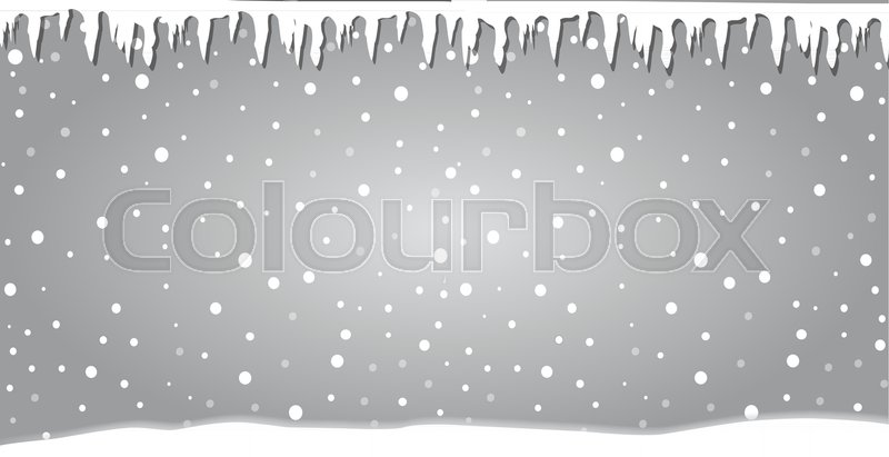 winter silver banner fallen snowflakes christmas or new year