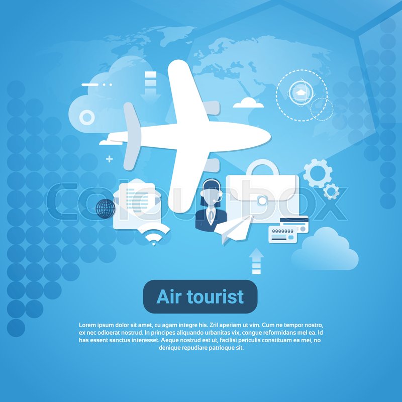 Air Tourist Web Banner With Copy Space Stock Vector Colourbox