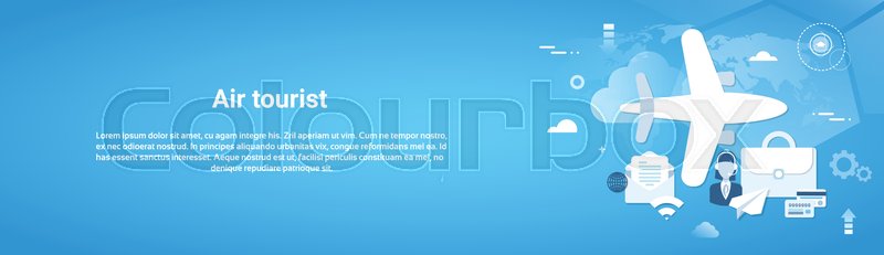 Air Tourist Web Horizontal Banner With Stock Vector Colourbox