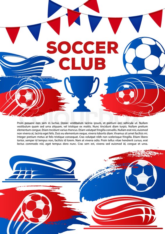 Soccer club poster template for ... | Stock vector | Colourbox