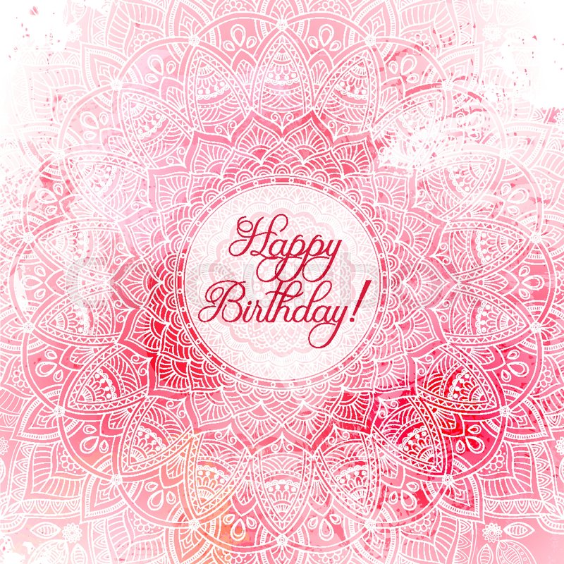 Watercolor mandala. Vector colorful ... | Stock vector | Colourbox