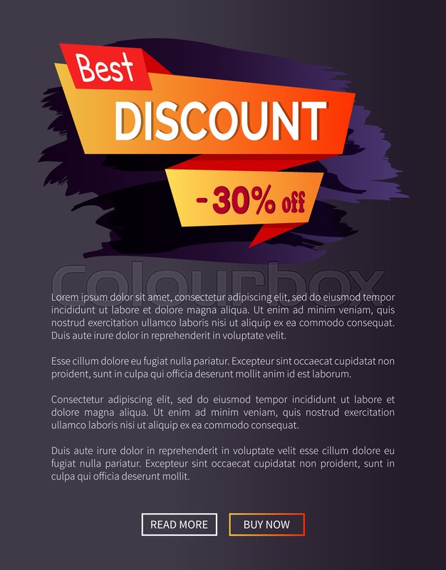 Best discount 30 of promo poster with Stock vector Colourbox