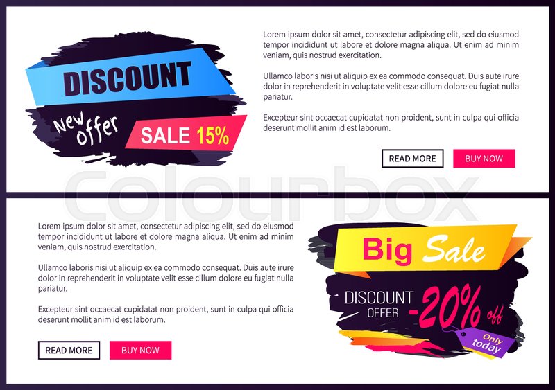 Discount New Offer Only Today 15 Stock Vector Colourbox