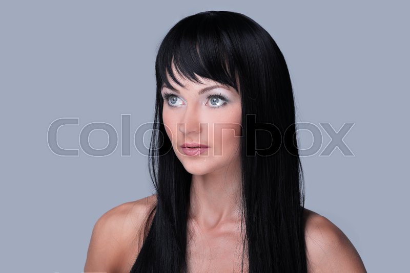 Healthy Perfect Straight Hair Of A Stock Image Colourbox