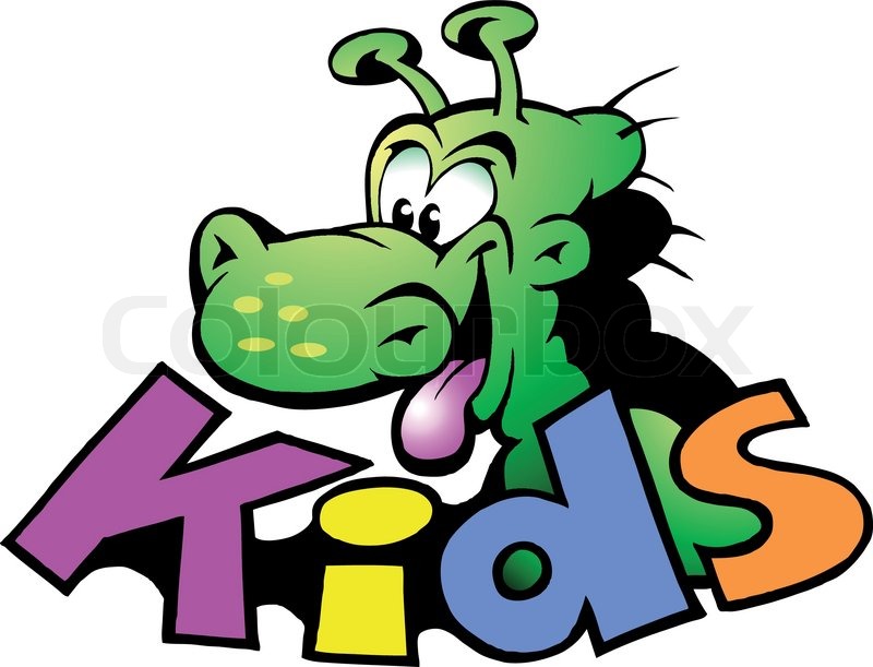hand drawn vector illustration of an dinosaur kids logo stock vector colourbox
