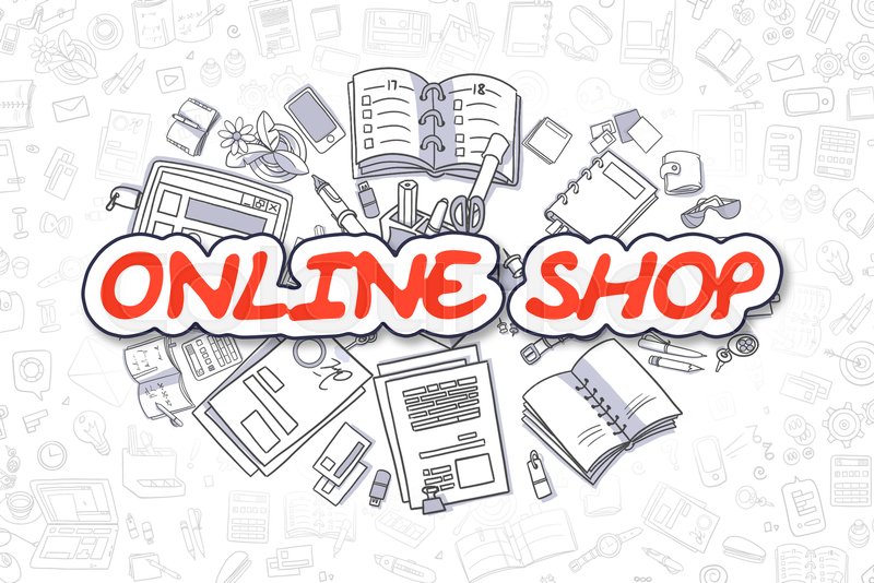 Doodle Illustration Of Online Shop Stock Image Colourbox