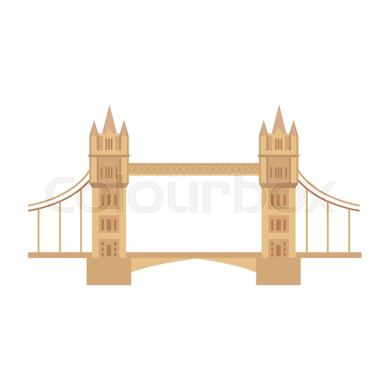 Vector Flat Tower Bridge Of London Stock Vector Colourbox