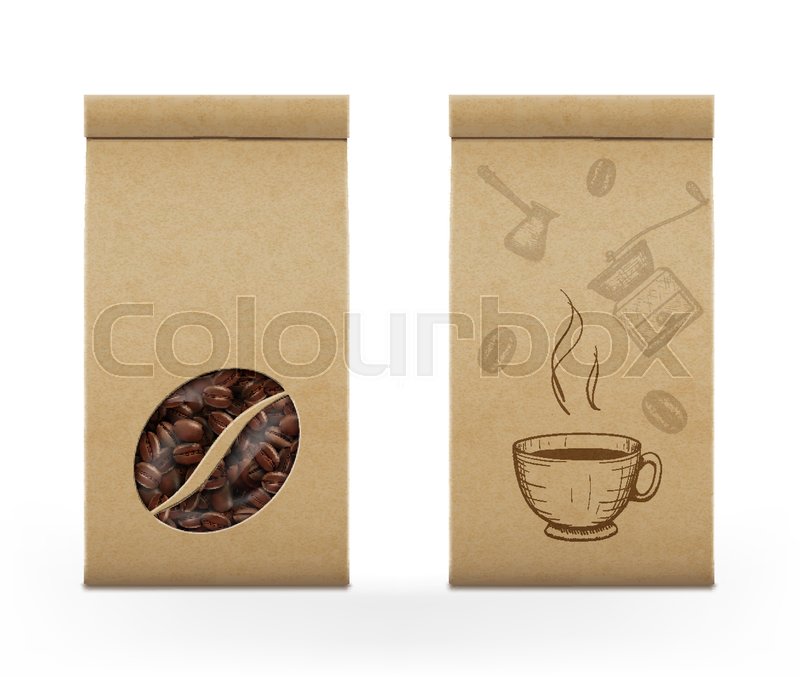 Coffee Beans In The Package Background For Food And Drinks Template Brand Name Stock Vector Illustration Coffee Beans In The Package Background For Food And Drinks Template Brand Name Stock Vector Illustration