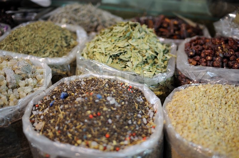 Arabic spices for sale in Dubai, United | Stock image | Colourbox