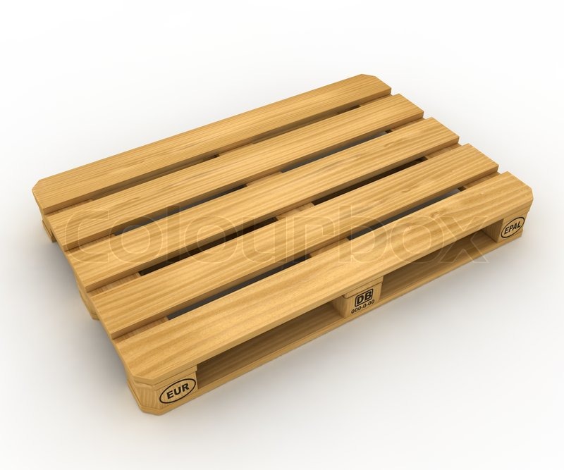 The Wooden Pallet On A White Background The Wooden Pallet On A White Background