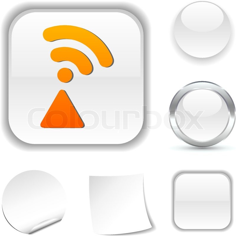 Radio white icon Vector illustration | Stock vector | Colourbox