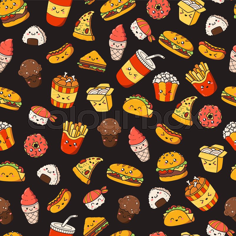 √100以上 fast food kawaii cute food wallpaper 801968 - yenpatblogsip