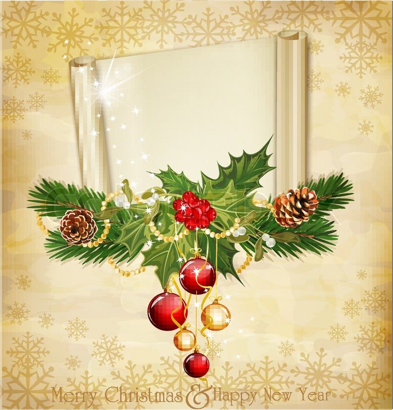 christmas invitation vector