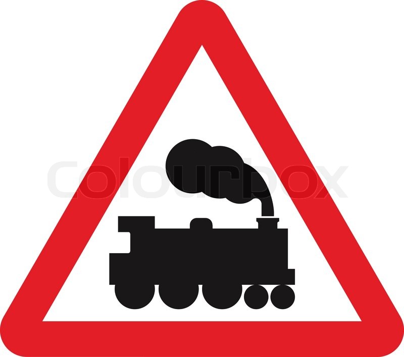 Level Crossing Without Barrier Or Gate Stock Vector Colourbox