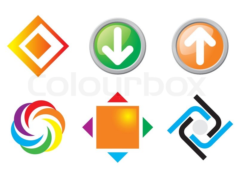 Set of Abstract icons Stock vector Colourbox