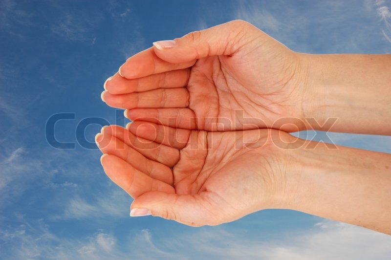 Empty hands Stock image Colourbox