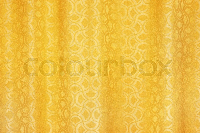 Golden Colored Curtains Textured Stock Image Colourbox