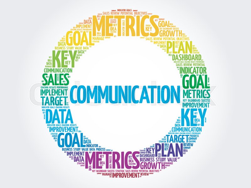 Communication circle word cloud, Stock vector Colourbox